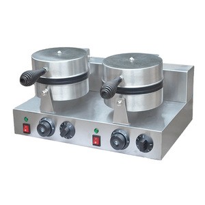 Commercial Electric110V or 220v  Double Head Waffle Baker 4 pcs/ plate