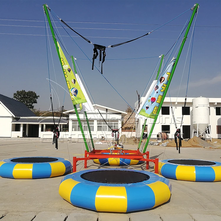 Commercial Outdoor inflatable Kids Jumping single bungee trampoline for sale