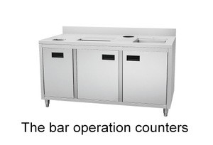 Commercial Stainless Steel Bar Counter Hotel and Bar Dish Wash Table for Sale