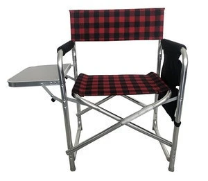 compact aluminum frame camp chair director sports chairs easy folding light weight  with side table storage bags