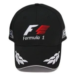constructed front panel metal buckle back embroidery custom sandwich brim sport racing cap for formula 1