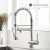 Import Contemporary LED Kitchen Sink Faucet Single Handle Stainless Steel Kitchen Faucets with Pull Down Sprayer from China