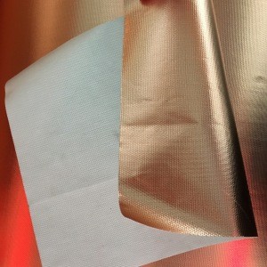 Copper Color Print Aluminium Foil Fiberglass Fabric Cloth