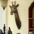 Import Creative European-style decoration resin deer head animal giraffe wall hanging furniture hotel clothing store jewelry crafts from China