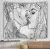 Import Creative Line Draw Abstract Blanket Wall Hanging Boho Decor Hippie Kiss Psychedelic Wall Tapestry from China