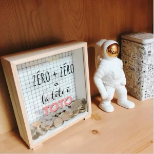Creative Nordic wood piggy bank atm bedroom desktop decoration money box storage box photography props specimen container gift