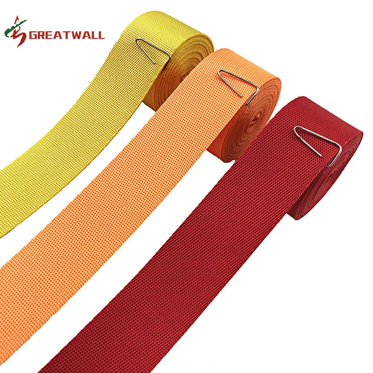 Custom Eco-friendly 20mm-50mm Flat Weave Strap Nylon Webbing Seat Belt Webbing Bag Straps Polyester Nylon Webbing Bag Strap