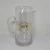 Import custom gold logo hand blown glass water pitcher with handle from China