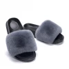 Custom Logo Comfortable Soft Sole Rex Rabbit Fur Slides Womens Slippers