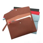 custom made high quality faux leather A5 document file holder