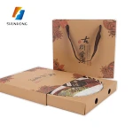 Custom made sleeve and drawer brown kraft paper tea packing slide open box with dividers