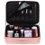 Import Custom pink pu leather EVA hard shell beauty luxury makeup bag cosmetic travel luggage case bag organizer make up beauty case from China