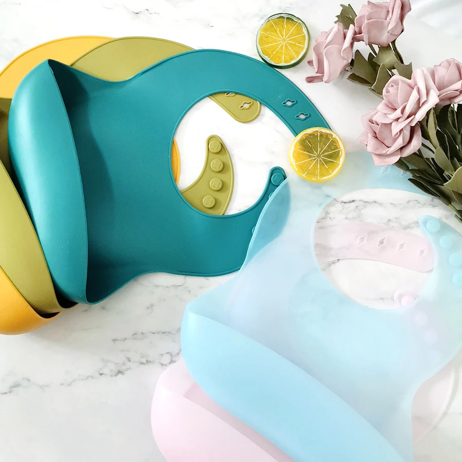 Custom Printed Oem Foldable Soft Eco Waterproof Silicone Blank Baby Bib
