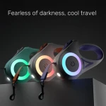 Custom Retractable Dog Leash With Led Flashlight Pet Leash Leads Dog Supplies Puppy Patrol Rope For Small Medium Traction