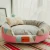 Import Custom Soft Washable Circle Small to Big Size Pink Cartoon Dog Bed Pet Bed Cat Sleeping Bed with Pillow from China