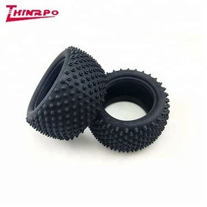 Custom Toy Car Plastic Rubber Tires Anti friction rubber toy car tire with embossed spikes