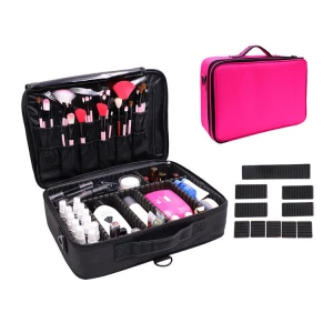 Custom Wholesale Fashion Waterproof Oxford Zipper Women Travel Makeup Cosmetic Bag Case