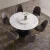 Import customize marble top rotating dining table round stone top dining tables from China