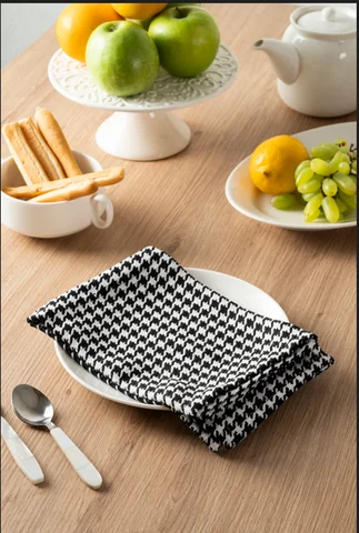 Customized LOGO fashion cloth napkin Home kitchen cloth plain cotton hemp napkin tea towel