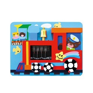 Cylinder train driving principle kids pvc educational puzzle games toys