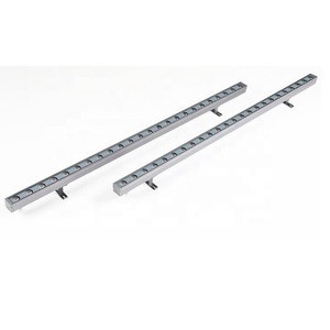 Dc 24v110w 25w ip68 dmx rdm linear bar outdoor bracket build in dmx controller led wall washer light with battery