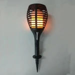 Decoration light hot sell dancing flame morden led solar powered lawn lamp