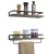 Import Decorative fashion Set of 2 layer Brown Floating Shelves Wall Mounted Storage Shelves for Kitchen, Bathroom from China