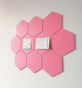 Decorative soundproof Hexagon wall panel PET felt 100% polyester fibre acoustic panel