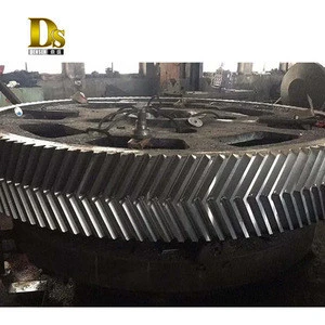 Densen customized Casting Carbon Steel heavy duty Gear for Crusher,casting gears for heavy machines,rotating gear ring