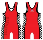 design your own custom sportswear cheap sublimated wrestling singlets for men