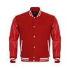 Design Your Own Custom Varsity Jacket / letterman jackets with red leather sleeves and red wool body