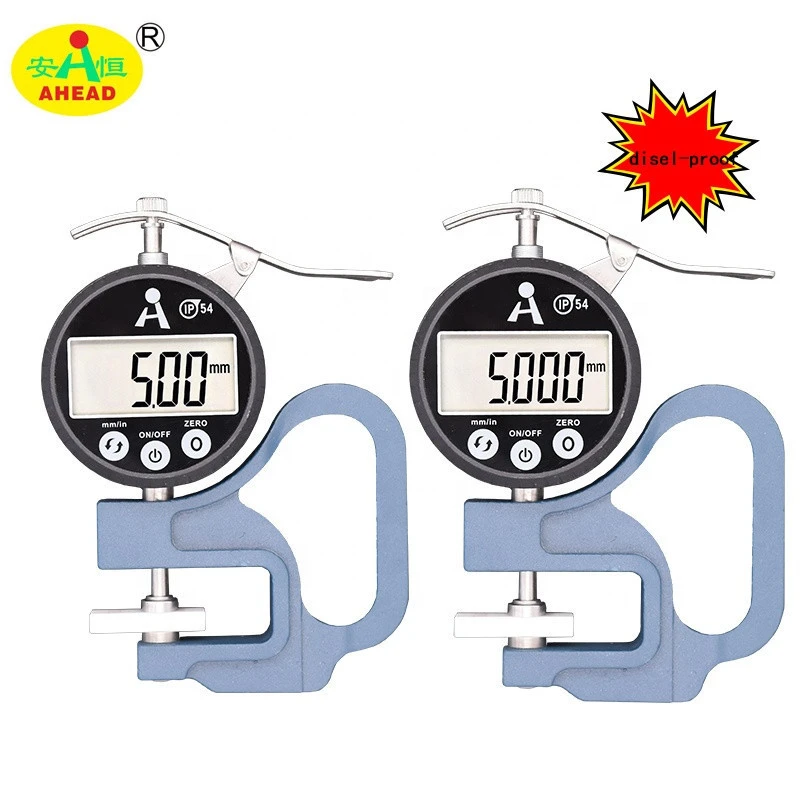 Digital Thickness Gauge 0.5&quot; | 0.01-12.7mm | Electronic Micrometer Thickness Meter with Precise LCD Display