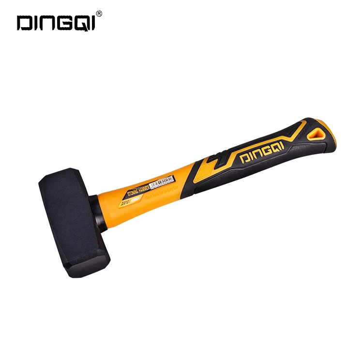 Dingqi Splitting Hammer German Type Stone 1000G Machinist Hammer Plastic with Handle for Chisel Fiberglass