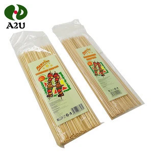 Disposable BBQ tools good quality disposable bamboo skewers eco-friendly natural bamboo BBQ skewer