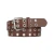 Import Double Studded Holes Double Grommet Punk Belt Black PU Faux Leather Aesthetic Belt For Men Women from China