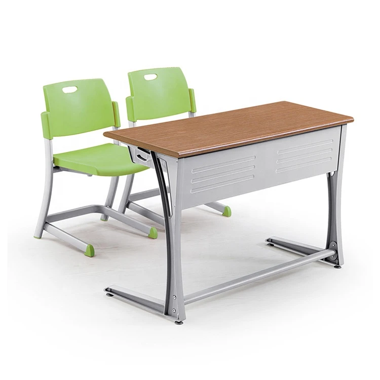 Double Table School Furniture Wood Desktop Table
