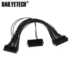 Dual PSU Power Supply 24pin ATX Power cable Motherboard Mainboard Adapter Connector Cable from DAILYETECH