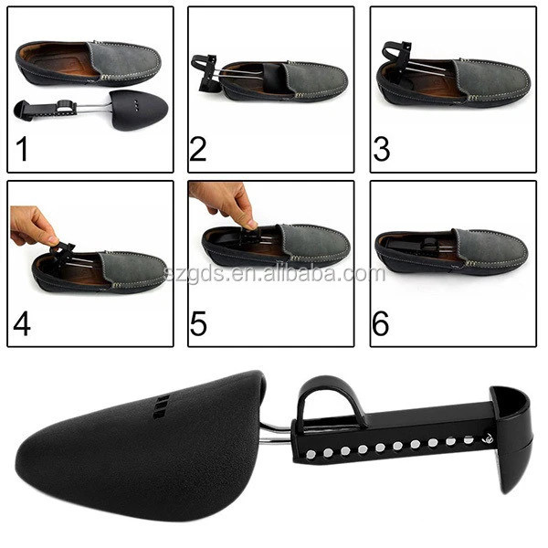 Durable Form Plastic Shoe Tree Men Practical Boot Shoe Stretcher Black