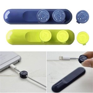 Durable Magnetic USB Cable Clip Date Charging Wire Organizer Clamp Desktop Cable Winder Tidy