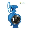 Eccentric hemispherical valve HYF-QF-19 turbine side mounted hard sealed ball valve cast steel ball valve