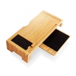 Eco-Friendly Bamboo Laptop Desk Home Office Bamboo Wood Computer Monitor Stand