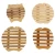 Import Eco-friendly Bamboo Trivet Mat Set of 3 Round Kitchen Hot Pads Hot Food Table Mat from China