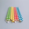 Eco friendly diagonal cut boba bubble tea  stripe 12mm paper straw  25 pcs per bag