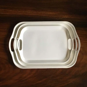 Eco friendly food grade hotel use melamine plastic fast food serving tray