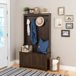 Eco friendly modern clothes tree wooden hat rack classic standing coat rack