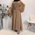 Import EID Abaya Dubai Turkey Solid Color Simple Modest Kaftan Islamic Clothing Abaya Muslim Dresses For Women robe set from China