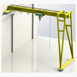 Europe-style single girder rail-less design semi gantry crane 5 ton 10 ton