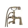 European Good price deck mounted bronze bathtub faucet with telephone handle shower set for UK