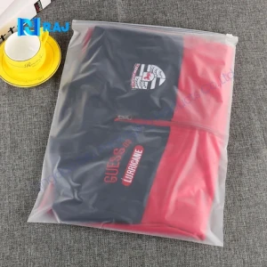 EVA Matte Frosty Plastic Zipper Lock Bag Custom LOGO Screen Printing Clothing Garments Packaging Bags