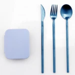 Everich &Tomic Detachable Flatware Set Knife Fork Spoon Stainless Steel Metal Customized Hotel Color pocket cutlery Eco